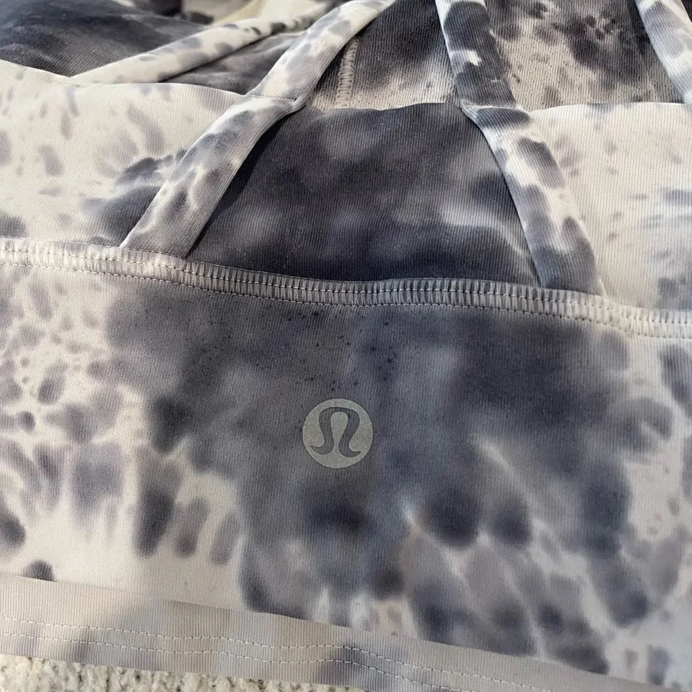 Lululemon Energy Bra Long Line *Tie Dye Marble Dye Classic Navy